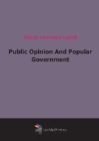 Public Opinion And Popular Government артикул 4553b.